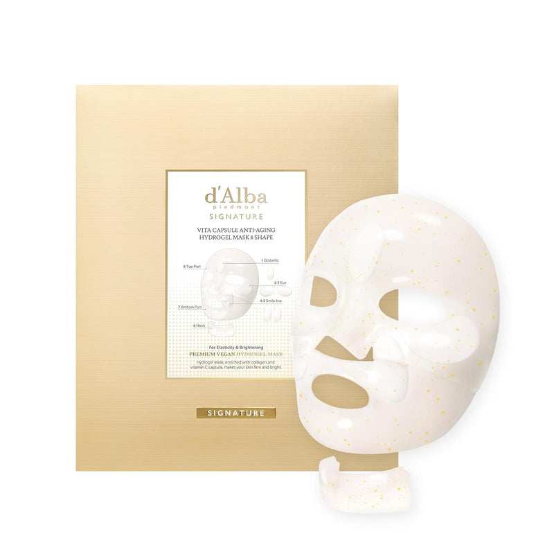 d'Alba Signature Vita Capsule Hydrogel Mask 8-Shape 1BOX (4 Sheets)
