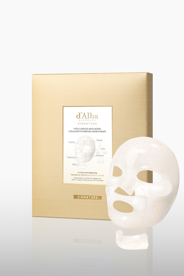 d'Alba Signature Vita Capsule Hydrogel Mask 8-Shape 1BOX (4 Sheets)