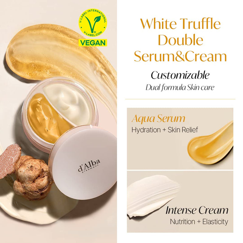 d'Alba Подарочный набор Italian White Truffle Vegan Gift for HER, First Aromatic Spray Serum & Double Serum & Cream, Facial Skincare Gift Set