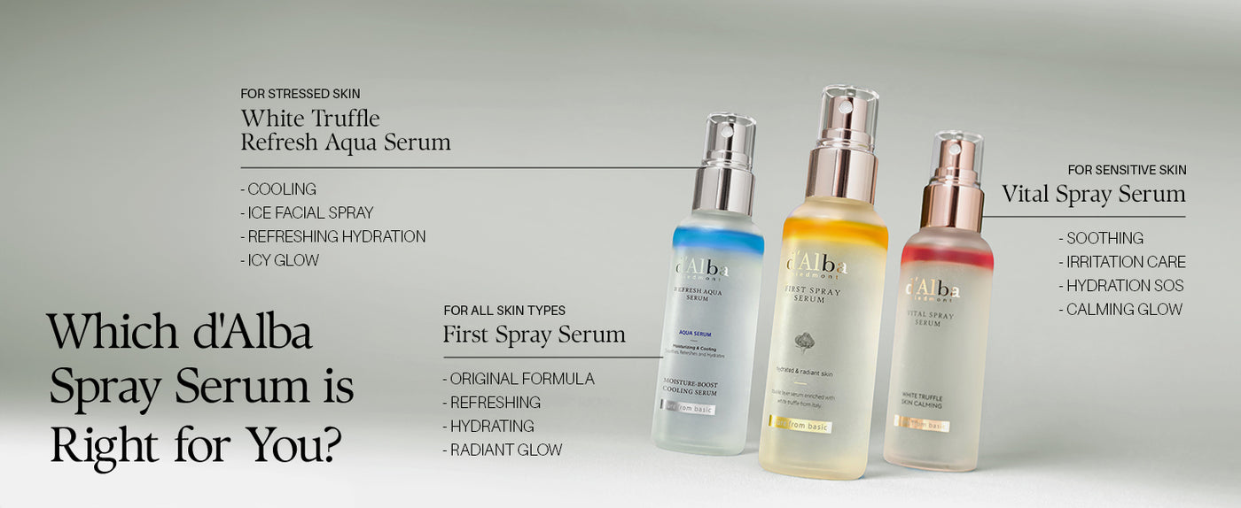 Limited] d'Alba White Truffle Spray Serum 3 Solutions Gift Set (1.7 f