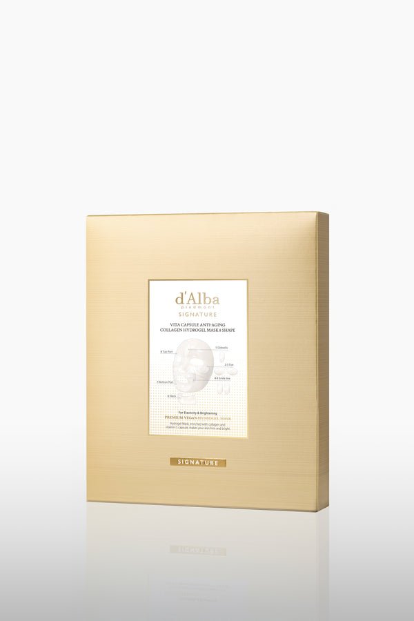 d'Alba Signature Vita Capsule Hydrogel Mask 8-Shape 1BOX (4 Sheets)