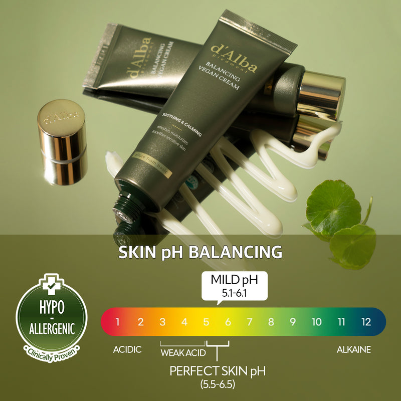 PH level of d'Alba Mild Skin Balancing Vegan Cream