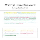 Full Ingredient Benefit List of d'Alba Waterful Essence Sunscreen